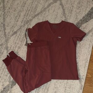 Maroon FIGS scrubs